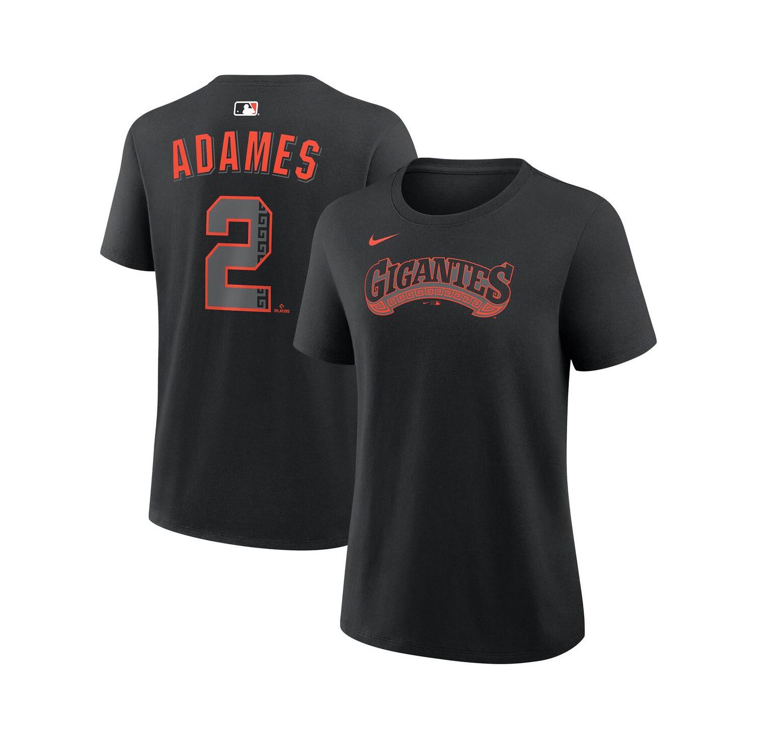 Women's Willy Adames Black San Francisco Giants Alternate Name & Number T-Shirt