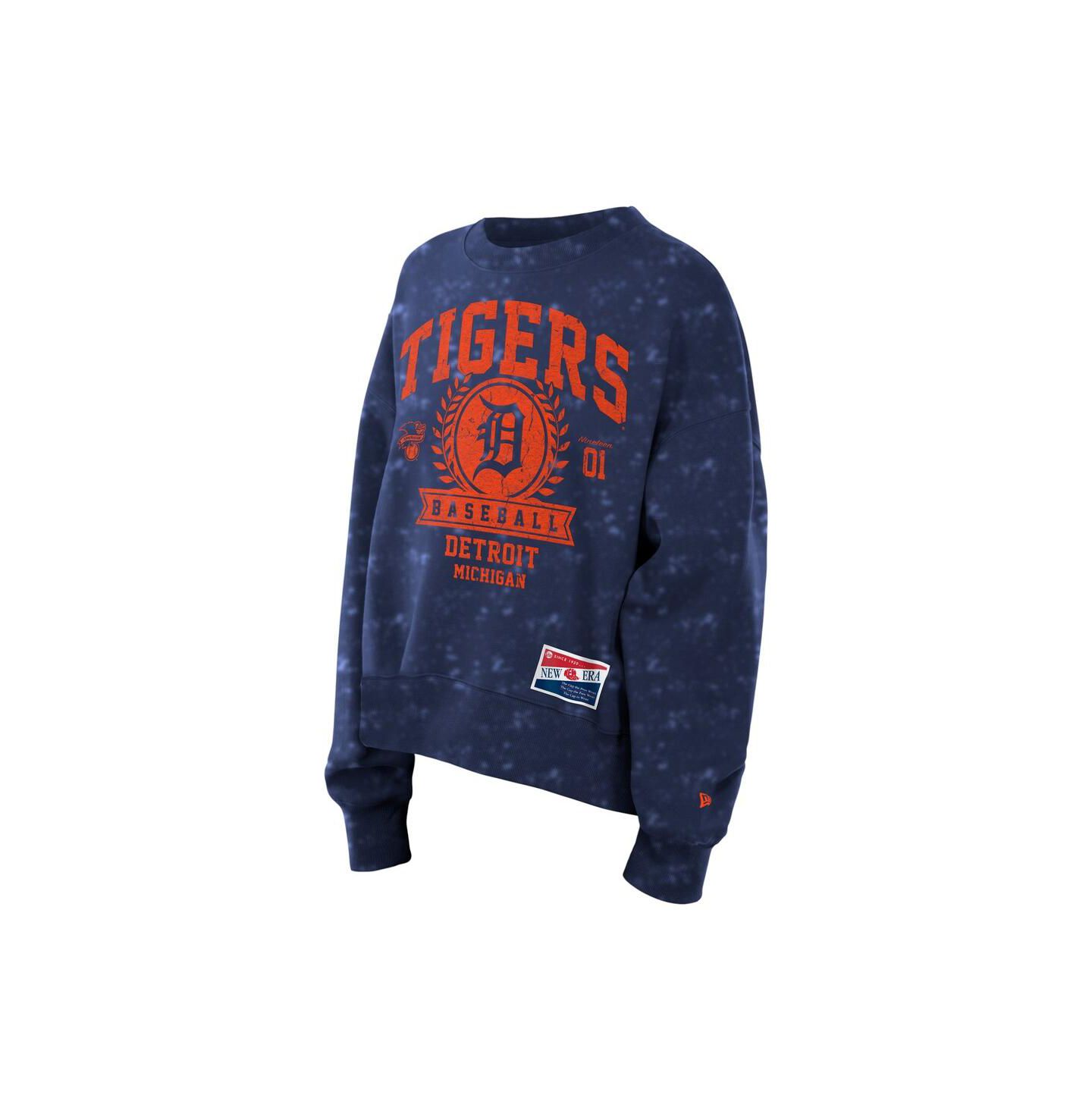 Женская толстовка New Era Navy Detroit Tigers Throwback Oversized Boxy — фото 2