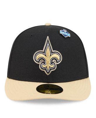 Men's Black/Gold New Orleans Saints 2026 NFL Draft Pre-Curved 59FIFTY Fitted Hat