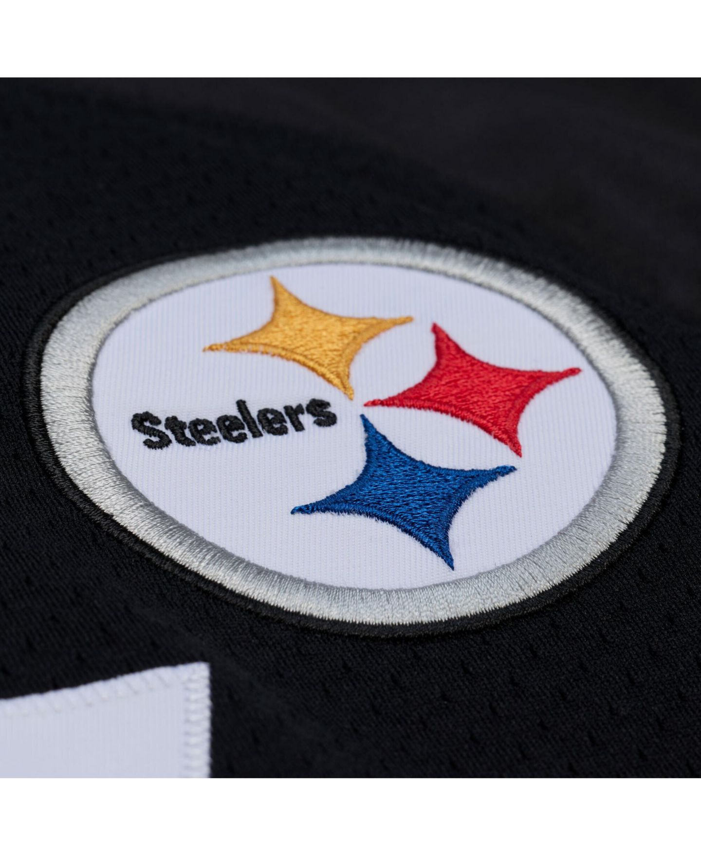 Мужской топ Mitchell & Ness Mitchell Ness Ben Roethlisberger Black Pittsburgh Steelers 2004 Authentic Jersey — фото 5