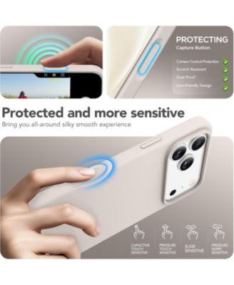 Magnetic for iPhone 17 Pro Max Case, Compatible with MagSafe Liquid Silicone Anti-Scratch Shockproof Protective Phone Case 6.9 inch, Stone