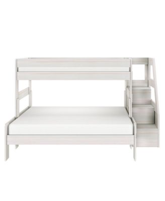 Modern Farmhouse Twin XL Over Queen Bunk Bed With Staircase