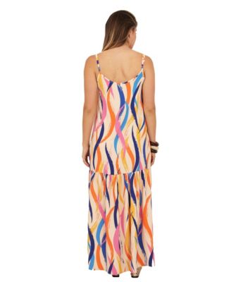Women's Abstract Print Scoop Neck Dress