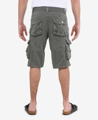 Big & Tall Cargo Shorts Camo & Solid Colors 12.5" Inseam Knee Length Classic Fit Multi Pocket