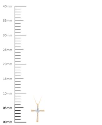 14k Gold Pendant, Diamond Cross (1/4 ct. t.w.)