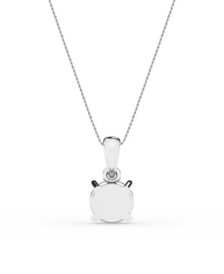 Diamond Cluster Pendant Necklace in Sterling Silver (1/10 ct. t.w.)