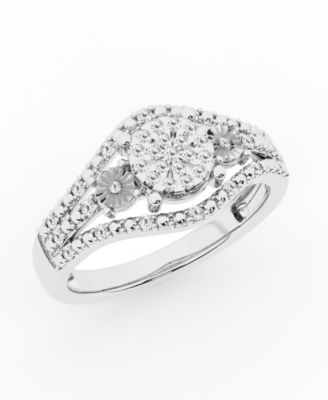 Diamond Ring (1/4 ct. t.w.) in Sterling Silver