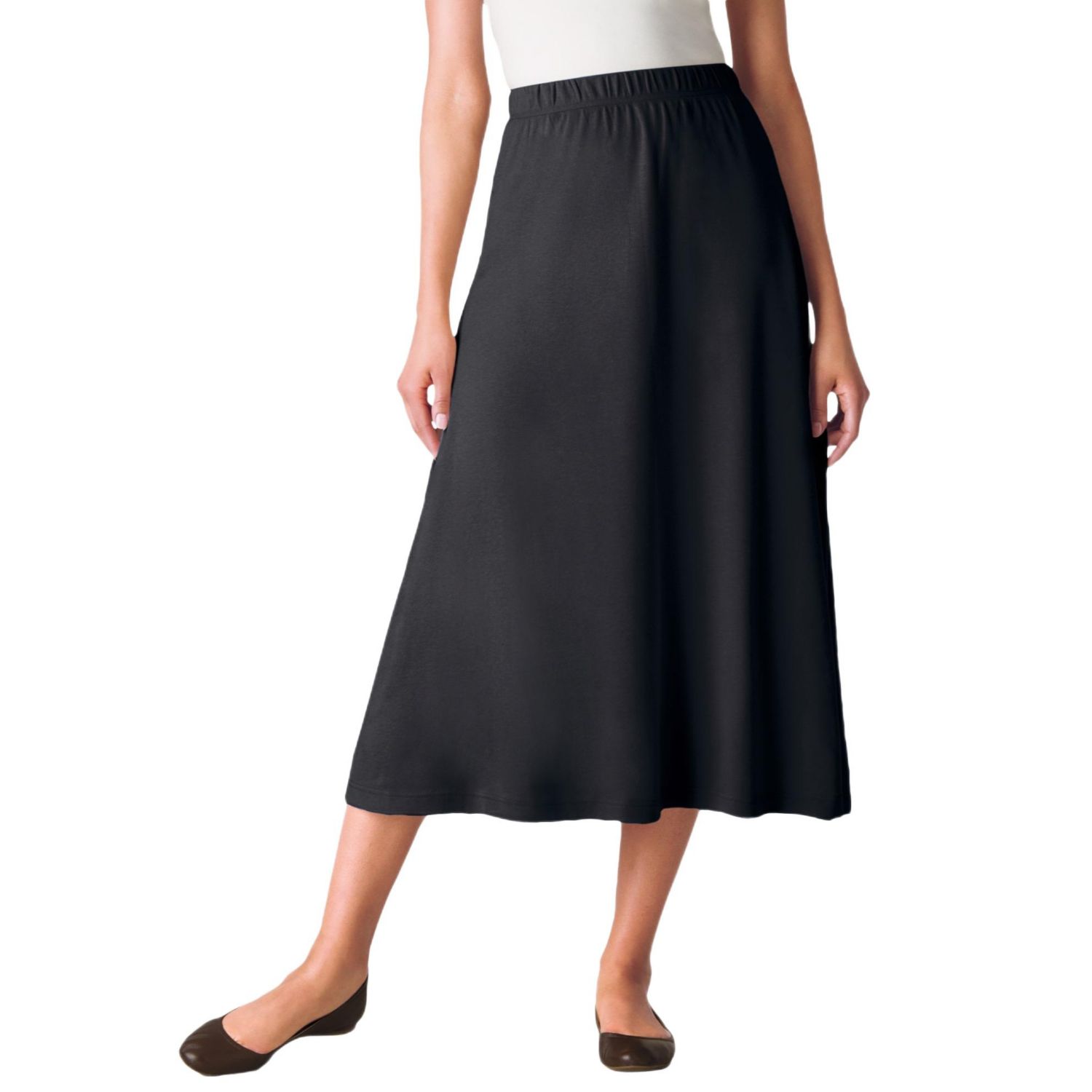 Women's Plus Size 7-Day Knit A-Line Skirt