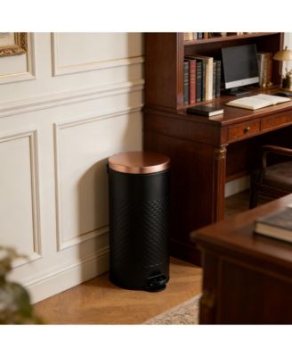 8 Gal / 30 Liter Round Shape Step-on Trash Can with Silent Close Lid, Heavy-Duty Pedal & Easy-Clean Design for Kitchen, Bathroom, Office