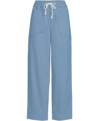 Petite Herringbone Chino High Rise Relaxed Straight Drawstring Ankle Pants