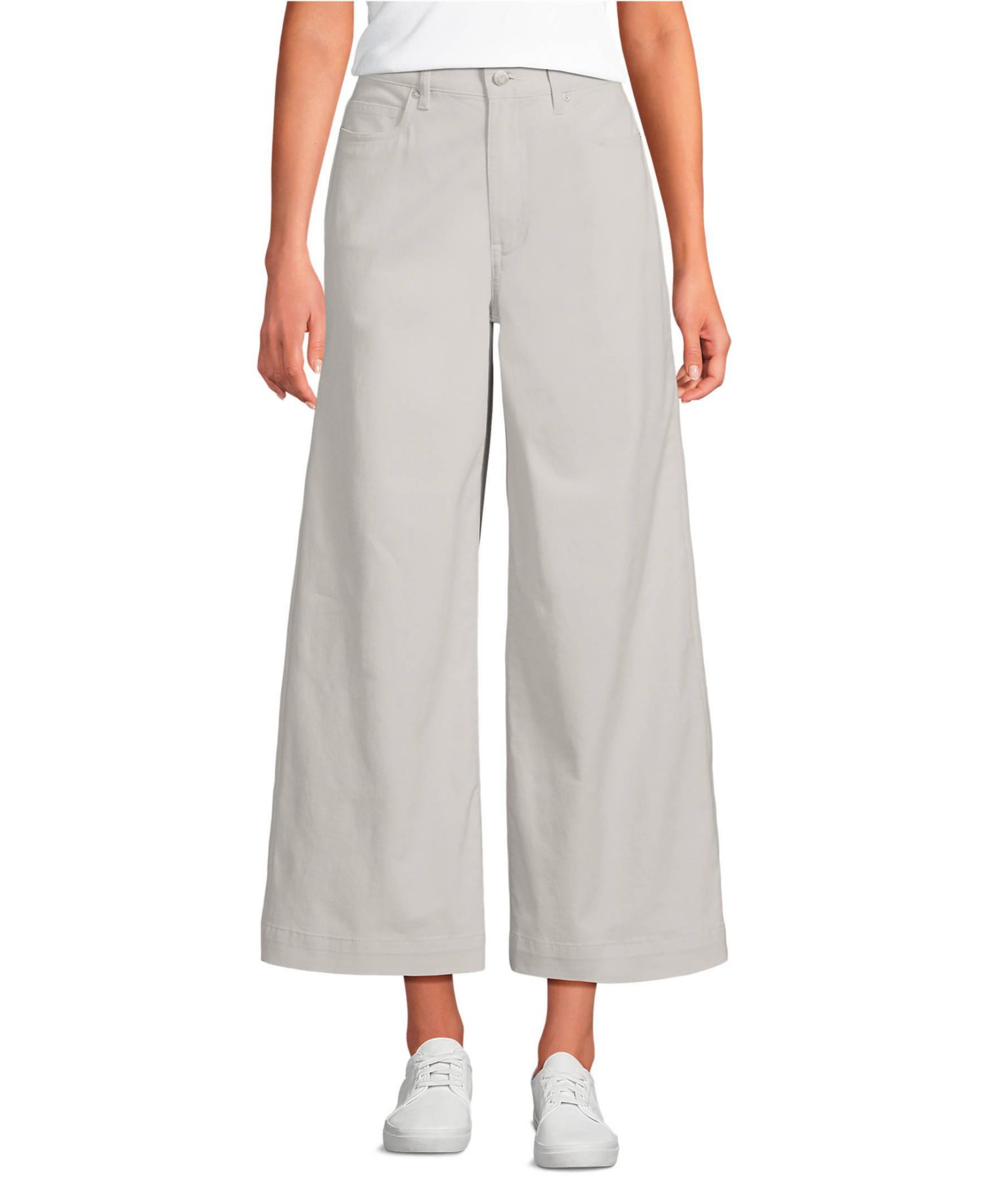 Petite Knockabout Chino High Rise 5 Pocket Wide Leg Crop Pants