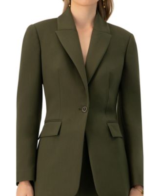 Women's Single-Breasted Blazer With Front Flap Pockets