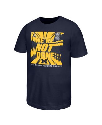 Big Boys and Girls Navy Michigan Wolverines 2026 NCAA Men's Basketball Tournament March Madness Final Four T-Shirt