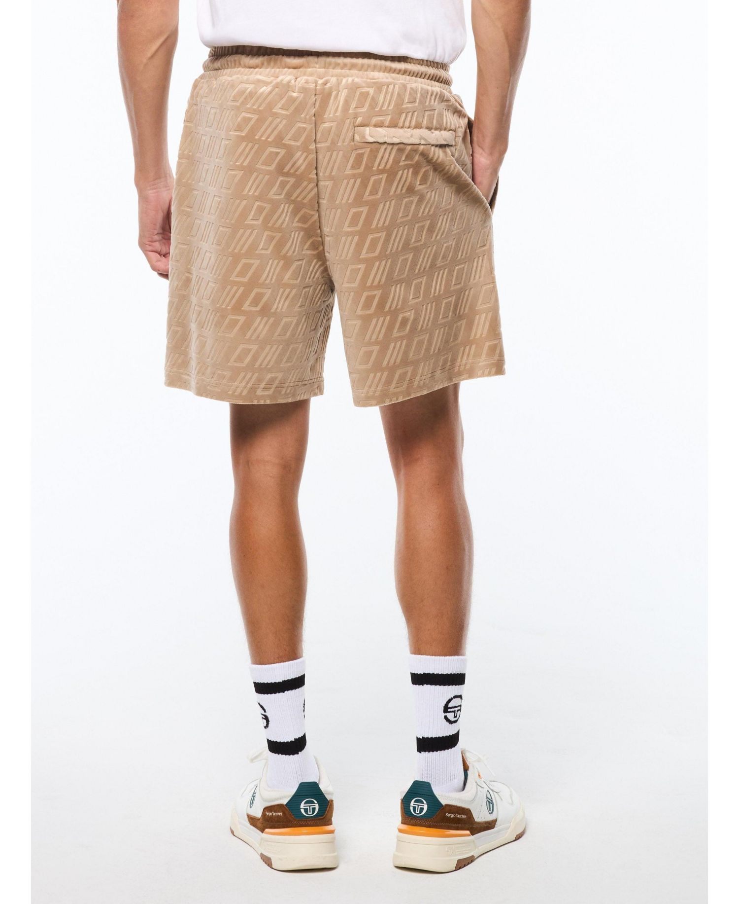 Men's Bandiera Debossed Velour Short