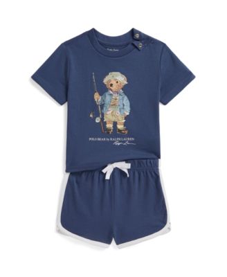 Baby Boys' Polo Bear Graphic T-Shirt and Shorts, 2-Piece Set