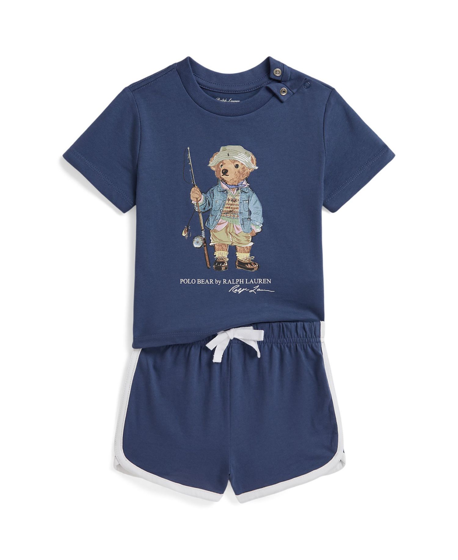 Baby Boys' Polo Bear Graphic T-Shirt and Shorts, 2-Piece Set
