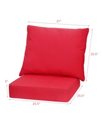 Deep Seat Chair Cushion Pads with Ties for Indoor and Outdoor