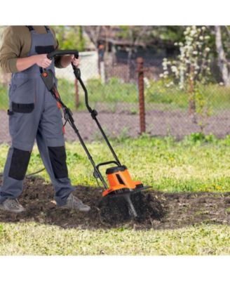 10 Amp Electric Tiller, 14" Tilling Width, Corded Cultivator for Lawn Digging