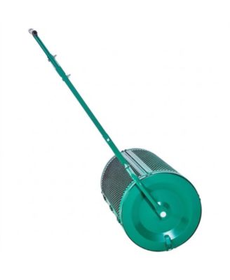 Compost Spreader, 24 inches Wide with Adjustable Height, Powder-Coated Steel Roller