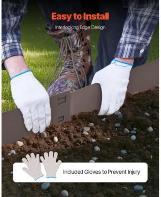 Steel Landscape Edging, 5 Pack, 39 x 4 inches, Rust-Resistant, for Lawn and Garden Use