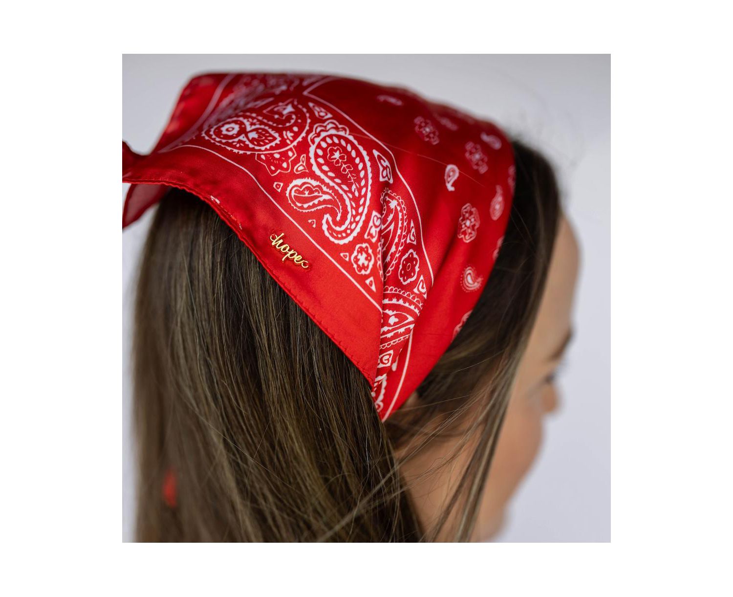 Women's Satin Paisley Headscarf