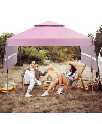 10 x 17.6 ft Instant Pop Up Canopy Tent with Dual Half Awnings