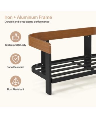 Outdoor Patio Sofa with Cushions, Metal Frame Patio Couch with  Thick Cushions, Outdoor Seating