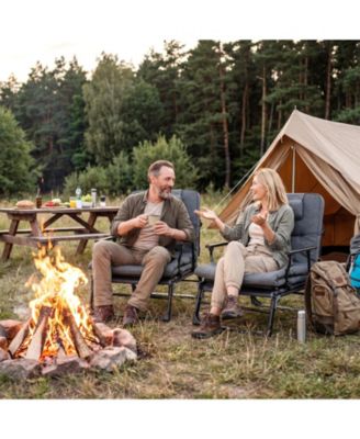 Folding Camping Cot with Mattress 3 in 1 Convertible Single Sofa Chaise Lounge Chair Sleeper