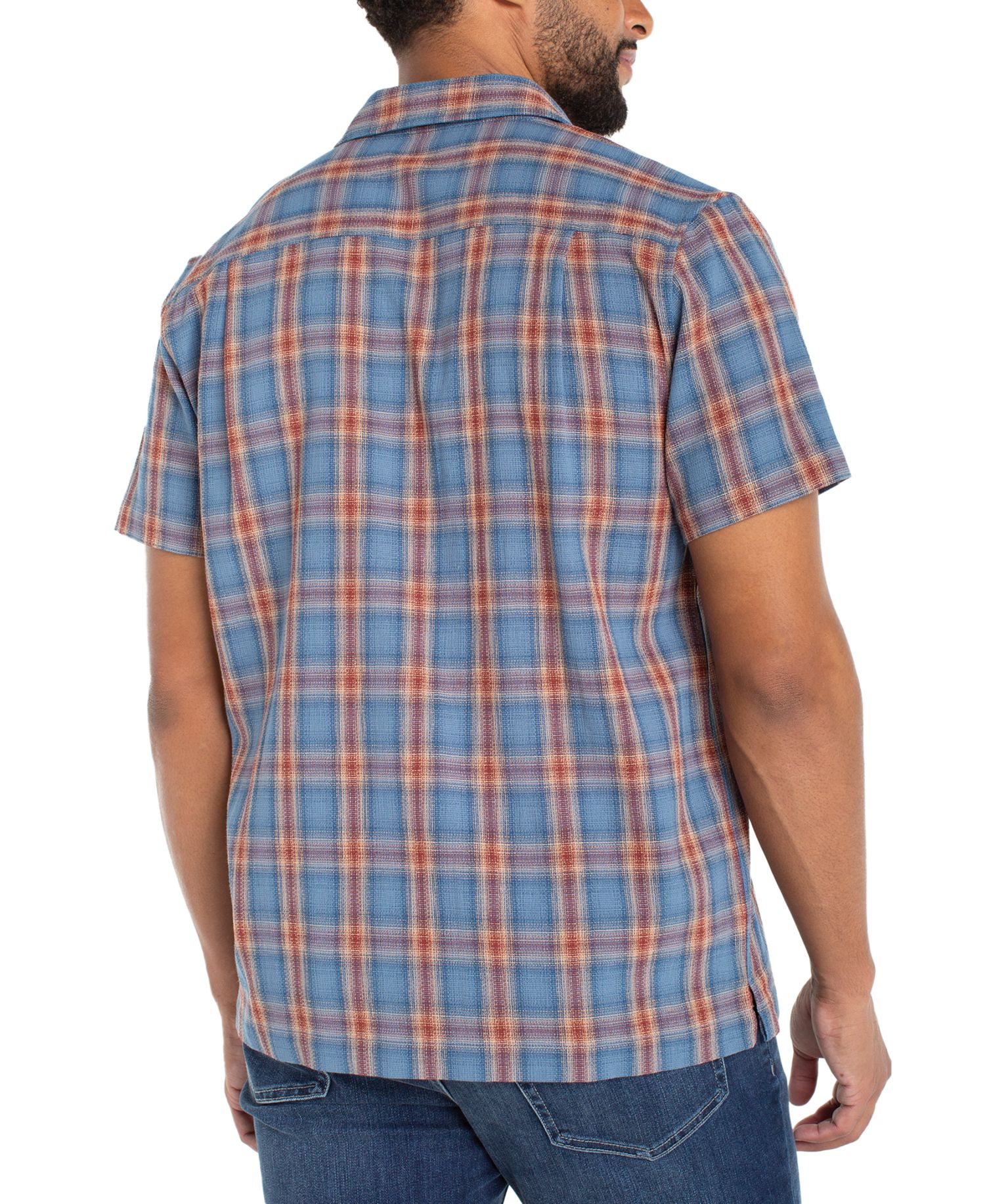 Men's Short-Sleeve Plaid Shirt