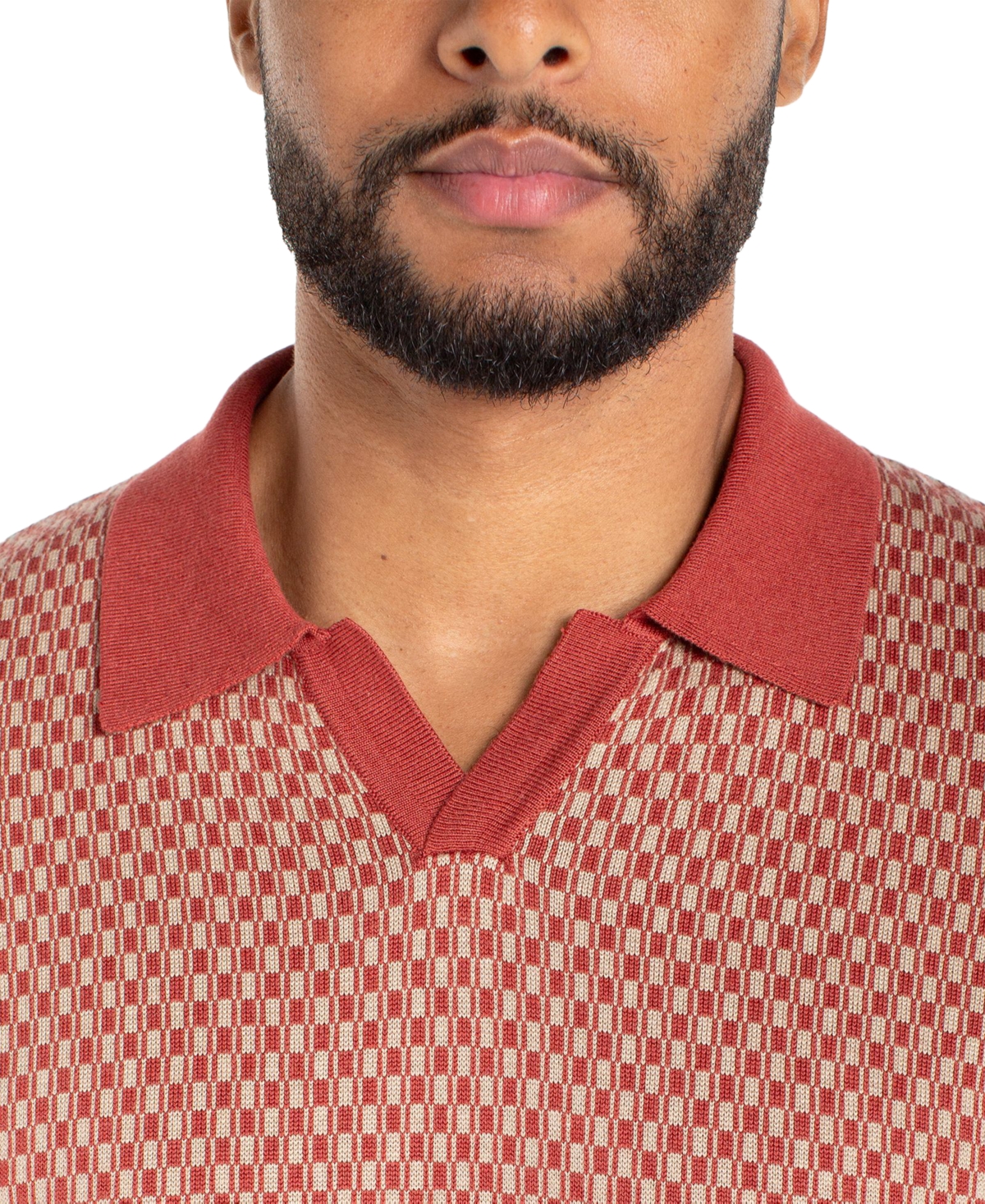 Liverpool Los Angeles Men's Short-Sleeve Johnny Collar Polo Sweater