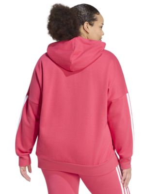 Plus Size Essentials 3-Stripes Full-Zip Fleece Hoodie