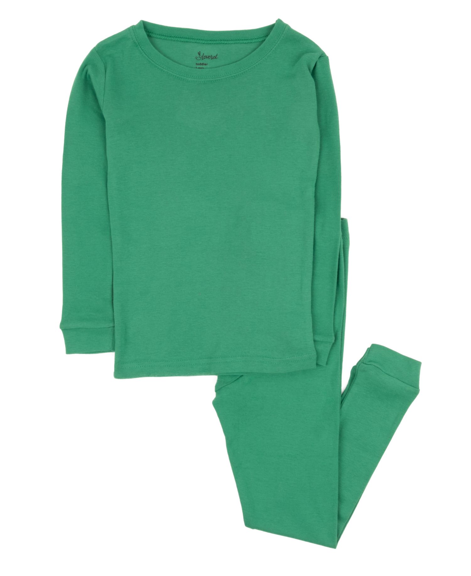 Kids Matching Family Two Piece Cotton Long Sleeve Solid Color Pajamas 6-14