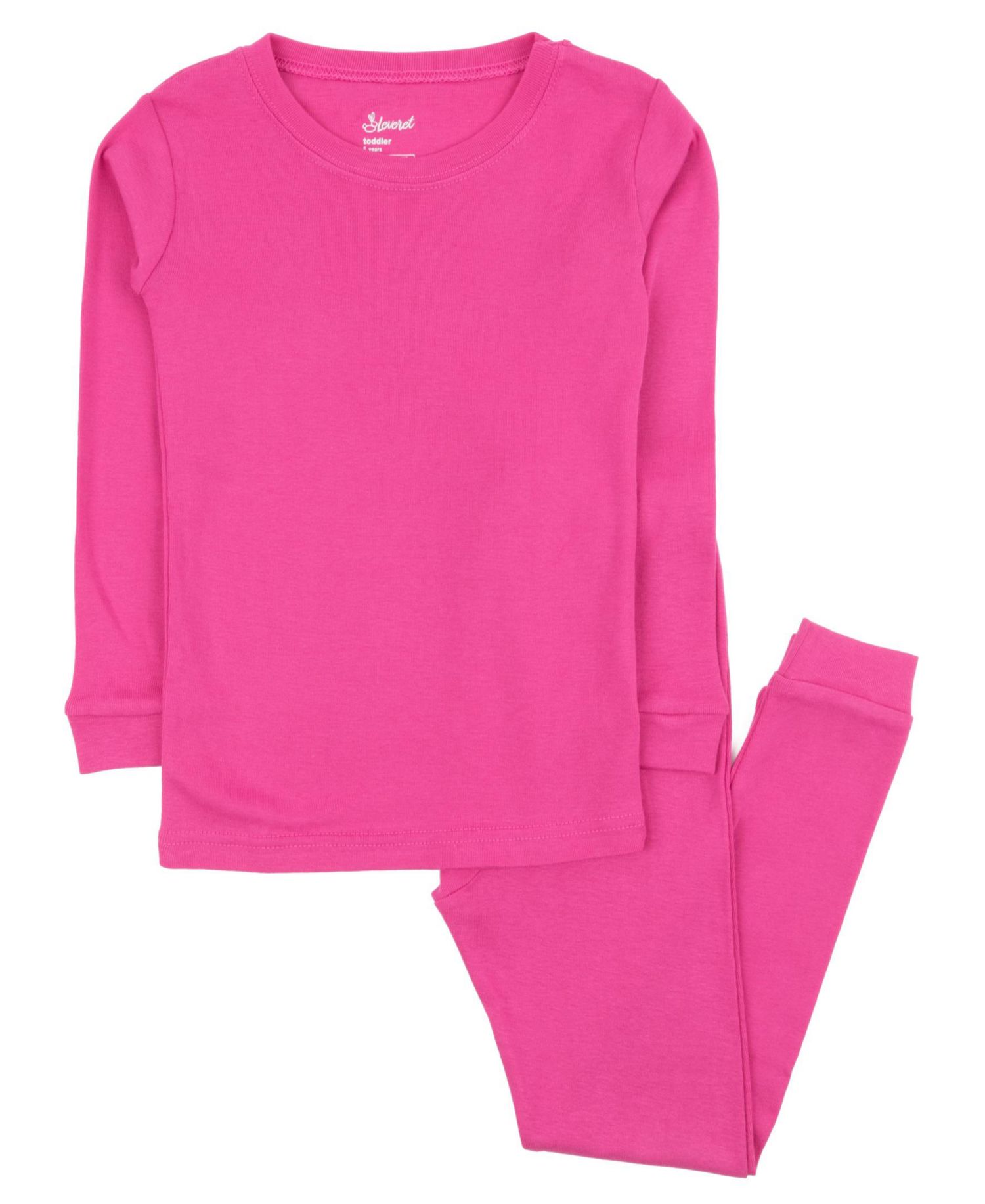 Kids Matching Family Two Piece Cotton Long Sleeve Solid Color Pajamas 6-14