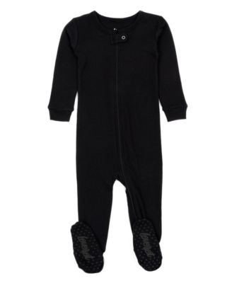Baby Unisex Solid Color Cotton Footed One-Piece Pajamas