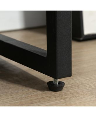 Rustic 2 Flip Door Shoe Cabinet with Divider and Open Shelf