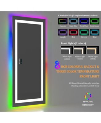 63 x 31.5 in Smart LED Bathroom Vanity Mirror with Bluetooth Speaker and 11-Setting Dimmable Lighting