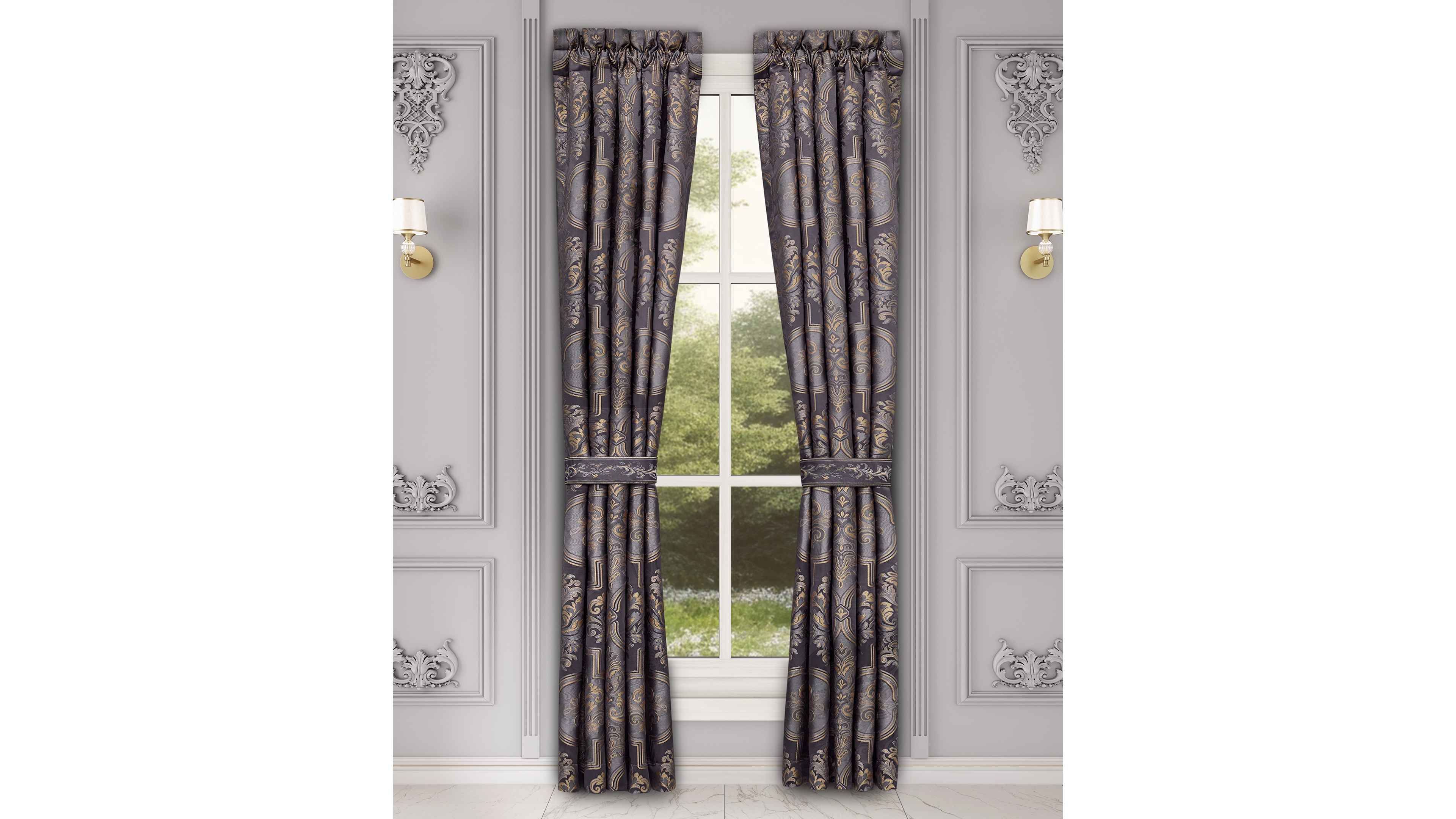 Five Queens Court Manchester Window Panel Pair, 50" x 95"
