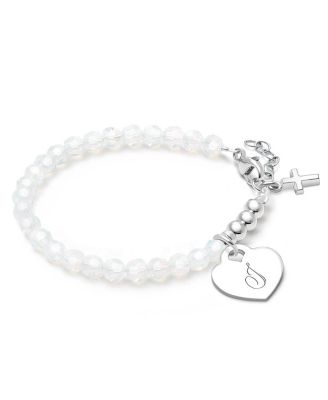 Sterling Signature Crystal with Cross Bracelet