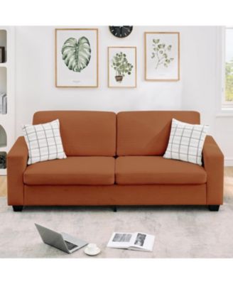 Loveseat Sofa Couch for Living Room, 83 Inch Corduroy 2 Seater Love Seat with Wide Armrest, Removable Washable Cushion Cover for Small Spaces