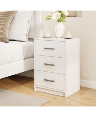 3 Drawer Nightstand with Storage for Living Room