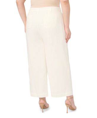 Plus Size Front Patch Pocket Ankle Length Pants