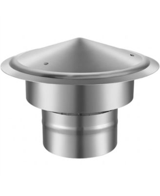 Chimney Cap, 6 Inch, 304 Stainless Steel Round Roof Rain Cap for Insulation