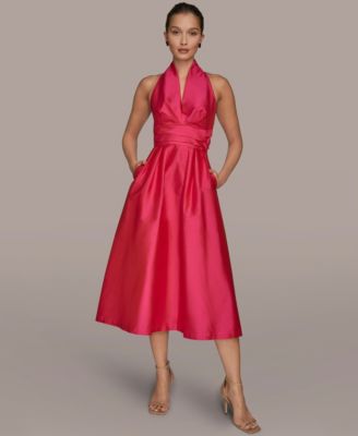 Women's A-Line Halter Midi Dress