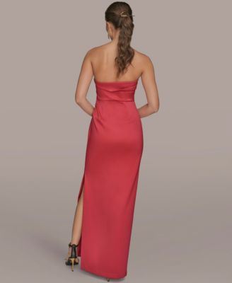 Women's Ruched Strapless Gown