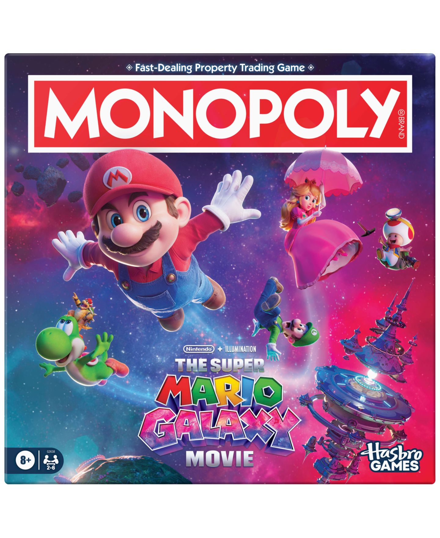 Детская настольная игра MONOPOLY The Super Mario Galaxy Movie Edition Board Game — фото 1