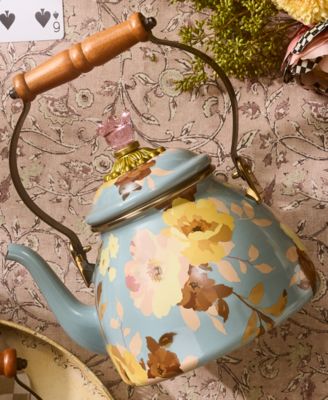 Wild Rose Slate 2-Quart Tea Kettle