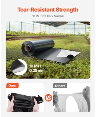 10 Mil Plastic Sheeting, 10' x 100', Heavy Duty for Vapor Barrier and Drop Cloth