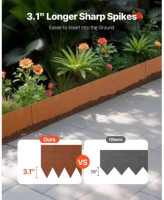 Steel Landscape Edging, 6 Pack, 40 x 8 inches, Bendable for Garden and Yard Borders