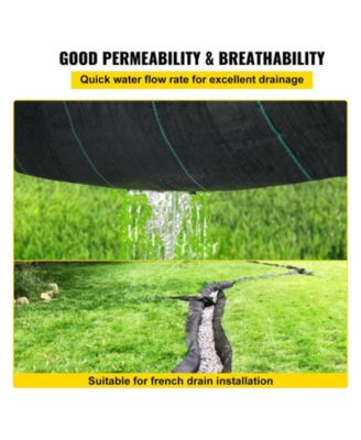 Geotextile Fabric, 12.5 x 50 ft, Heavy Duty Driveway Drain Cloth