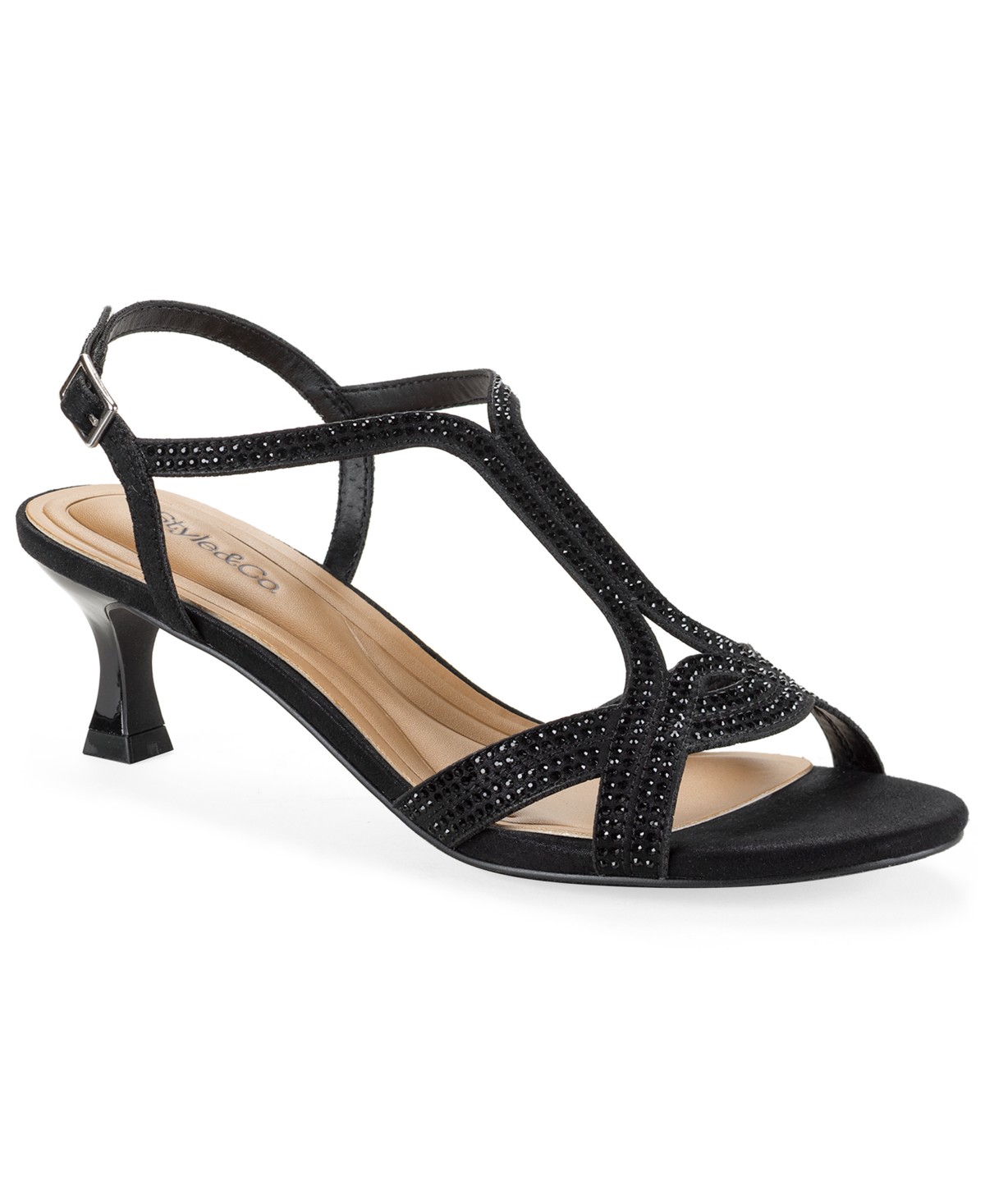 Женские сандалии Style & Co Women's Ginnyy Evening Kitten Heel Sandals — фото 1
